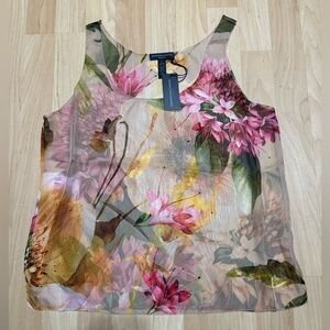 Sheer Floral Sleeveless Top